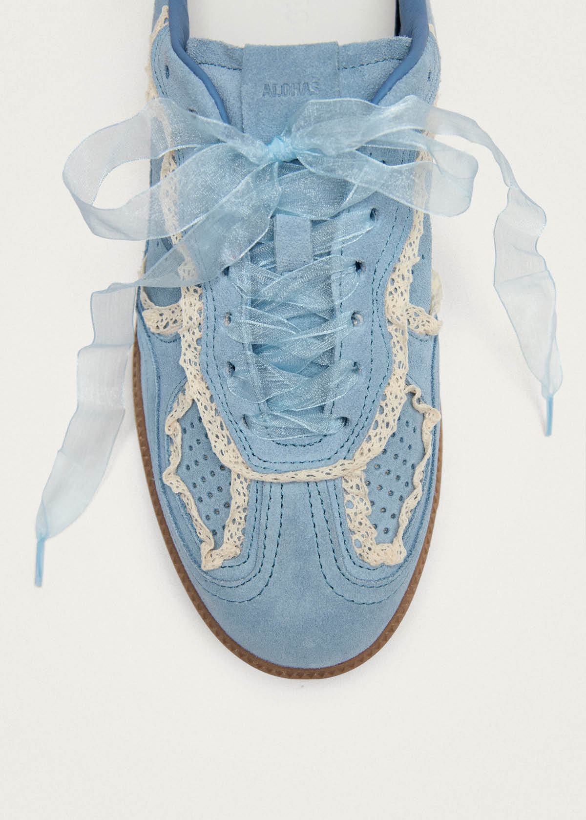 Tb.490 Mule Crochet Blue Leather Sneakers | ALOHAS