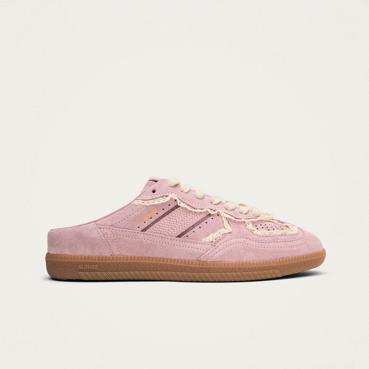 Tb.490 Mule Crochet Pink Leather Sneakers | ALOHAS