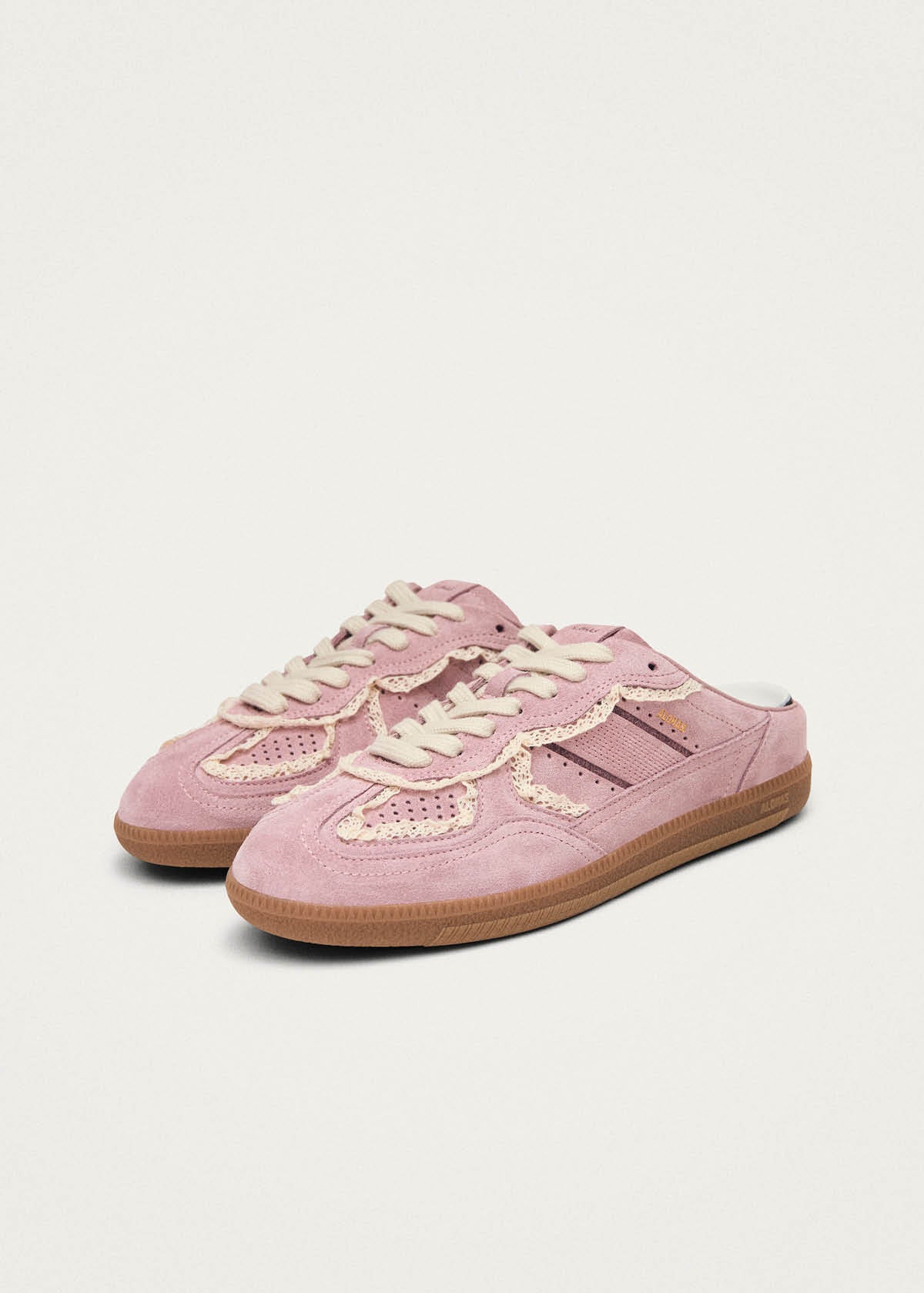 Tb.490 Pantolette Häkelwerk rosa Leder Sneakers