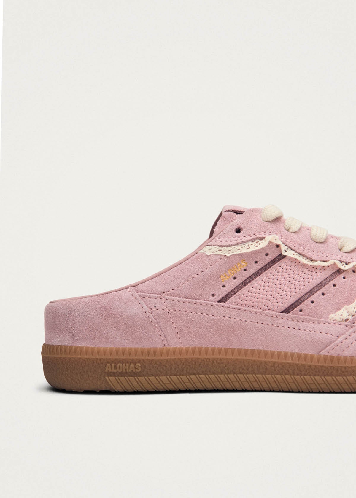 Tb.490 Pantolette Häkelwerk rosa Leder Sneakers
