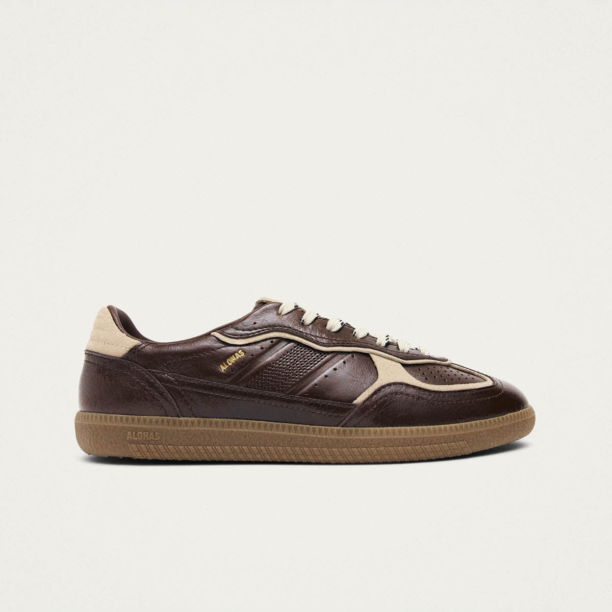 Tb.490 Patent Brown Leather Sneakers