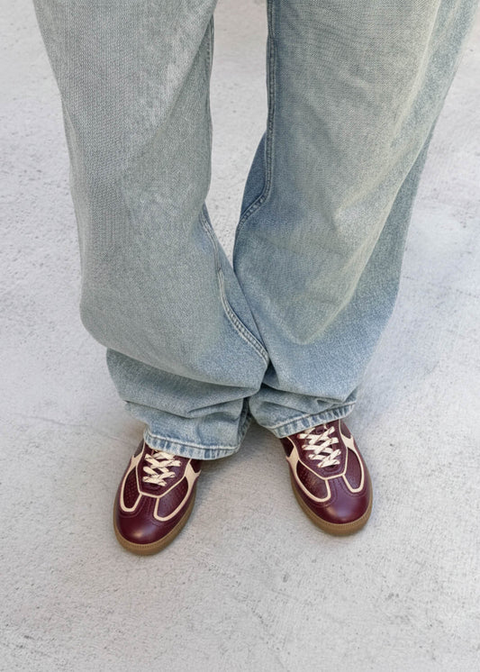 Tb.490 Patent Burgundy Leather Sneakers-image