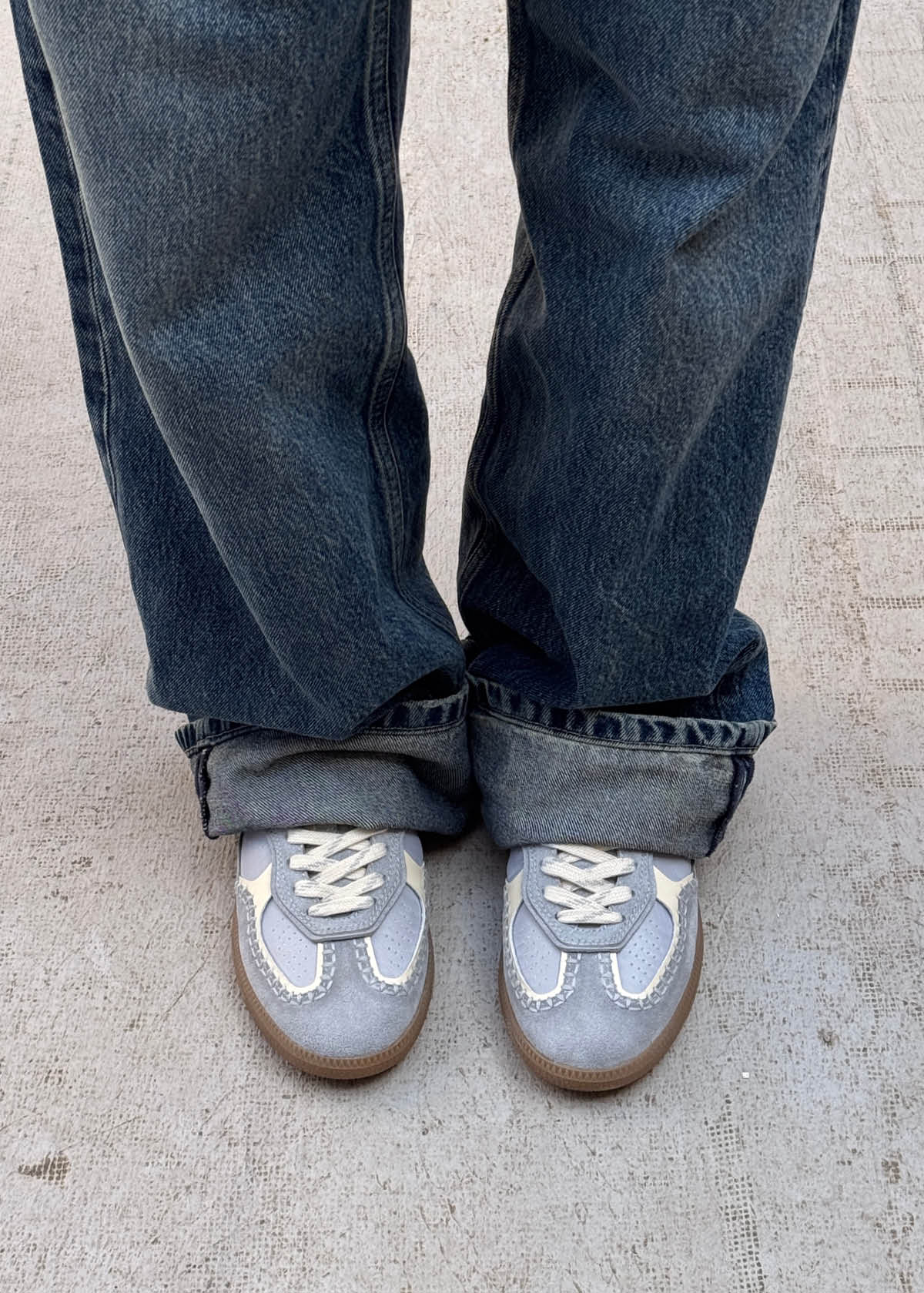 Tb.490 Recycled Pale Blue Leather Sneakers