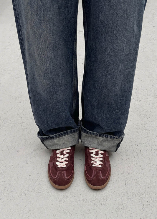 Tb.490 Rife Burgundy Cream Leather Sneakers-image