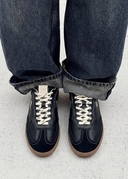 Tb.490 Rife Grain Black & Cream Leather Sneakers-image