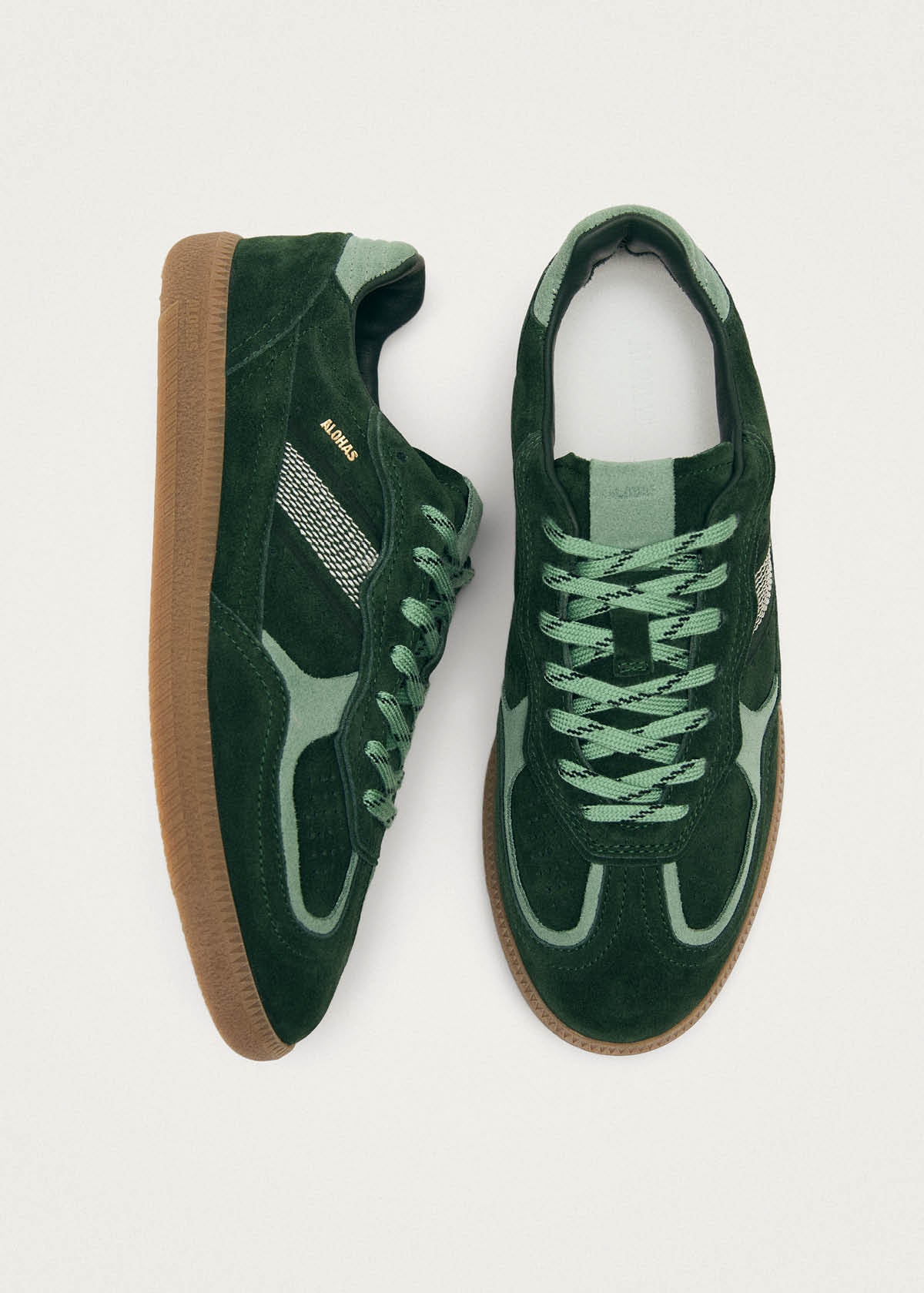 Tb.490 Rife Green Tones Leather Sneakers | ALOHAS