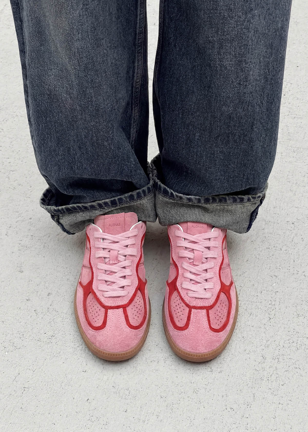 Tb.490 Rife Sea Pink Leather Sneakers | ALOHAS