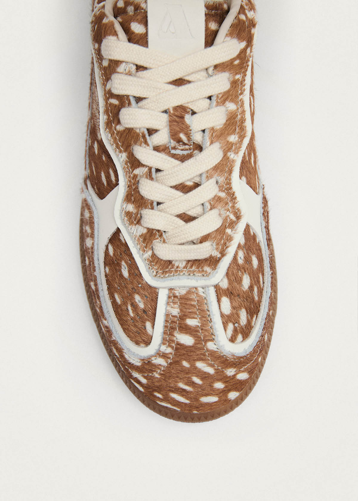 Tb.490 Zapatillas de Cuero con Pelo Suave Deer Marrón