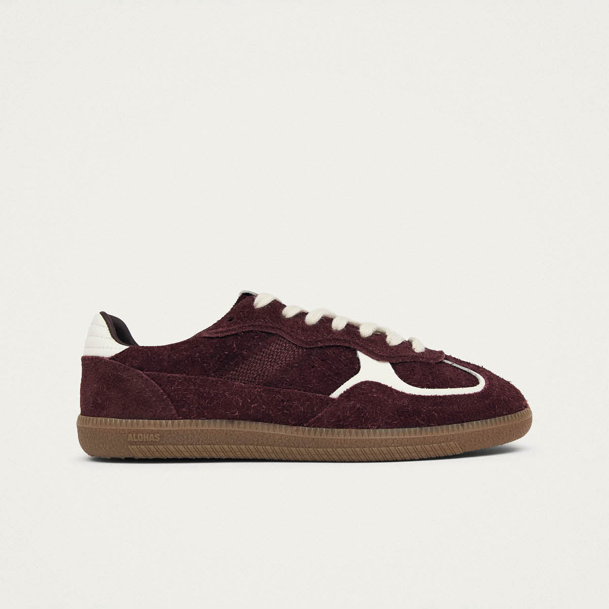 Tb.490 Suede Fuzzy Burgundy Leather Sneakers