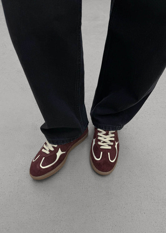 Tb.490 Wildleder Fuzzy Burgunder-Leder Sneakers-image