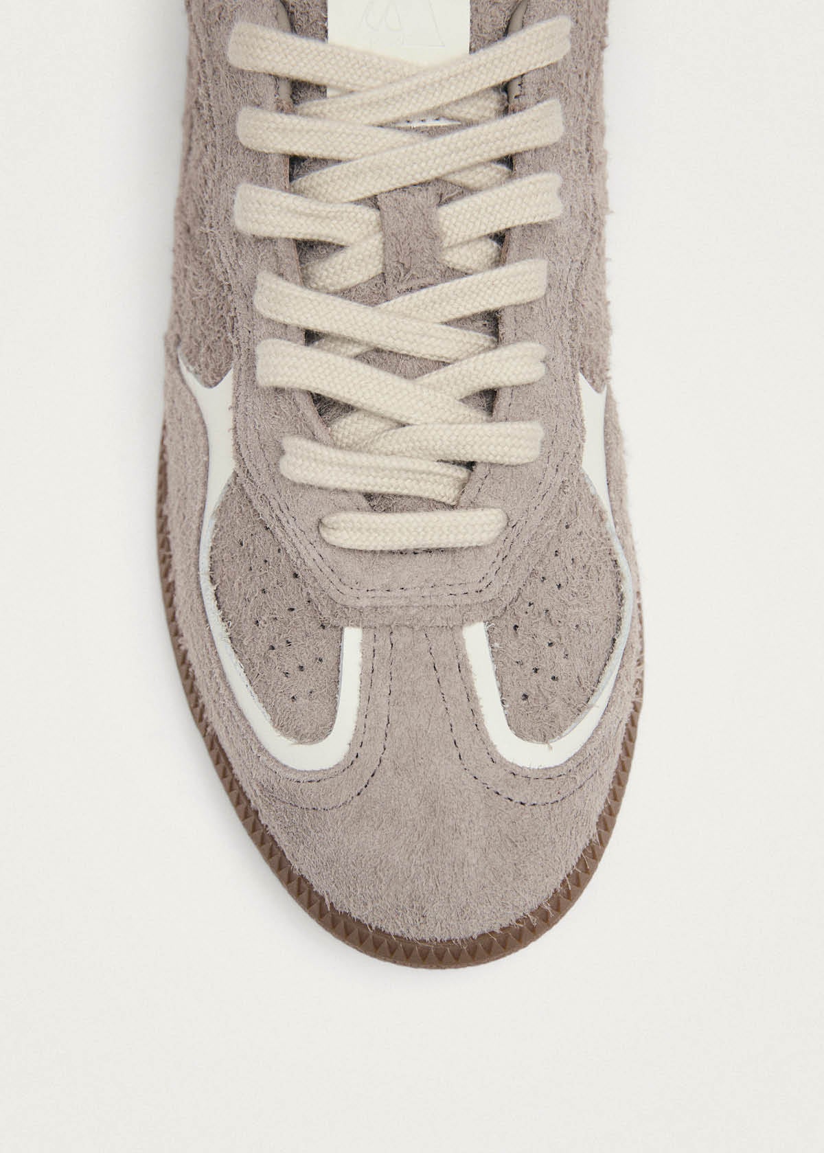Tb.490 Suede Fuzzy Taupe Leather Sneakers