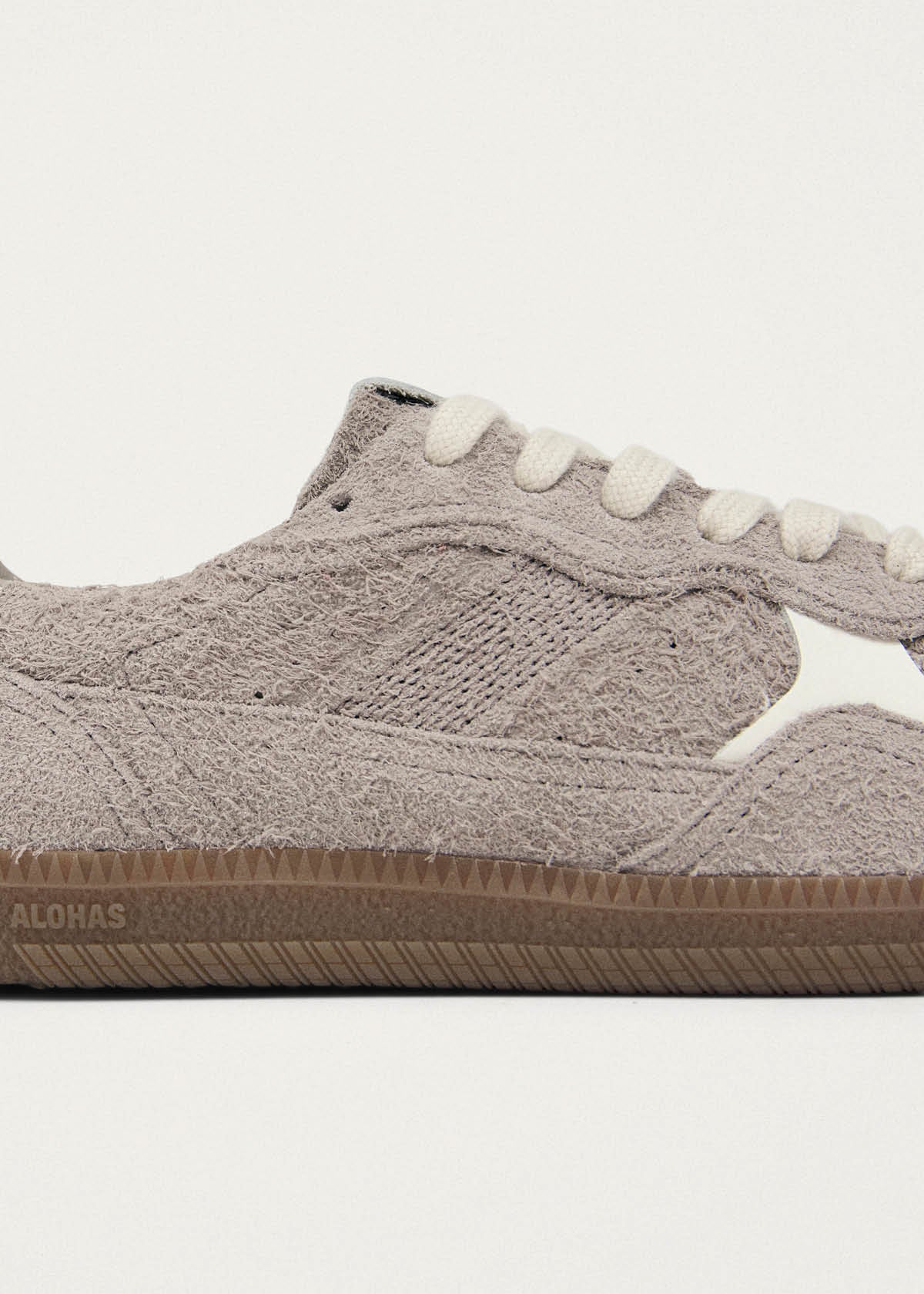 Tb.490 Suede Fuzzy Taupe Leather Sneakers