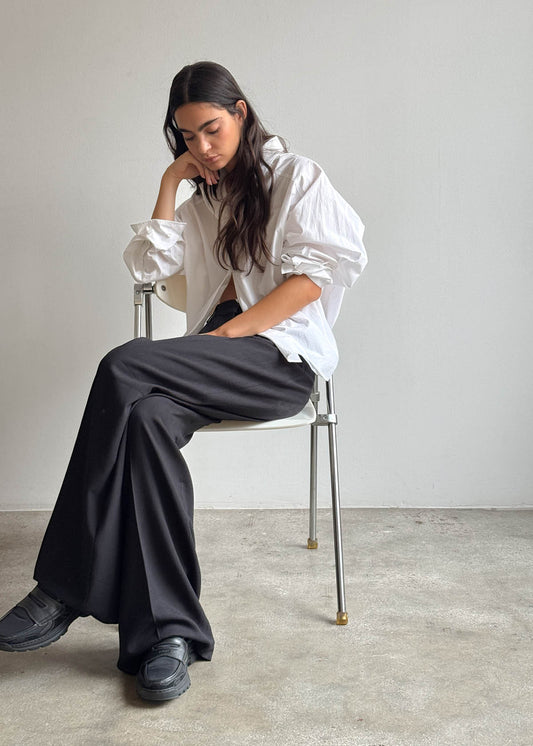 Tb.60 Zapatillas de Cuero Negras-image