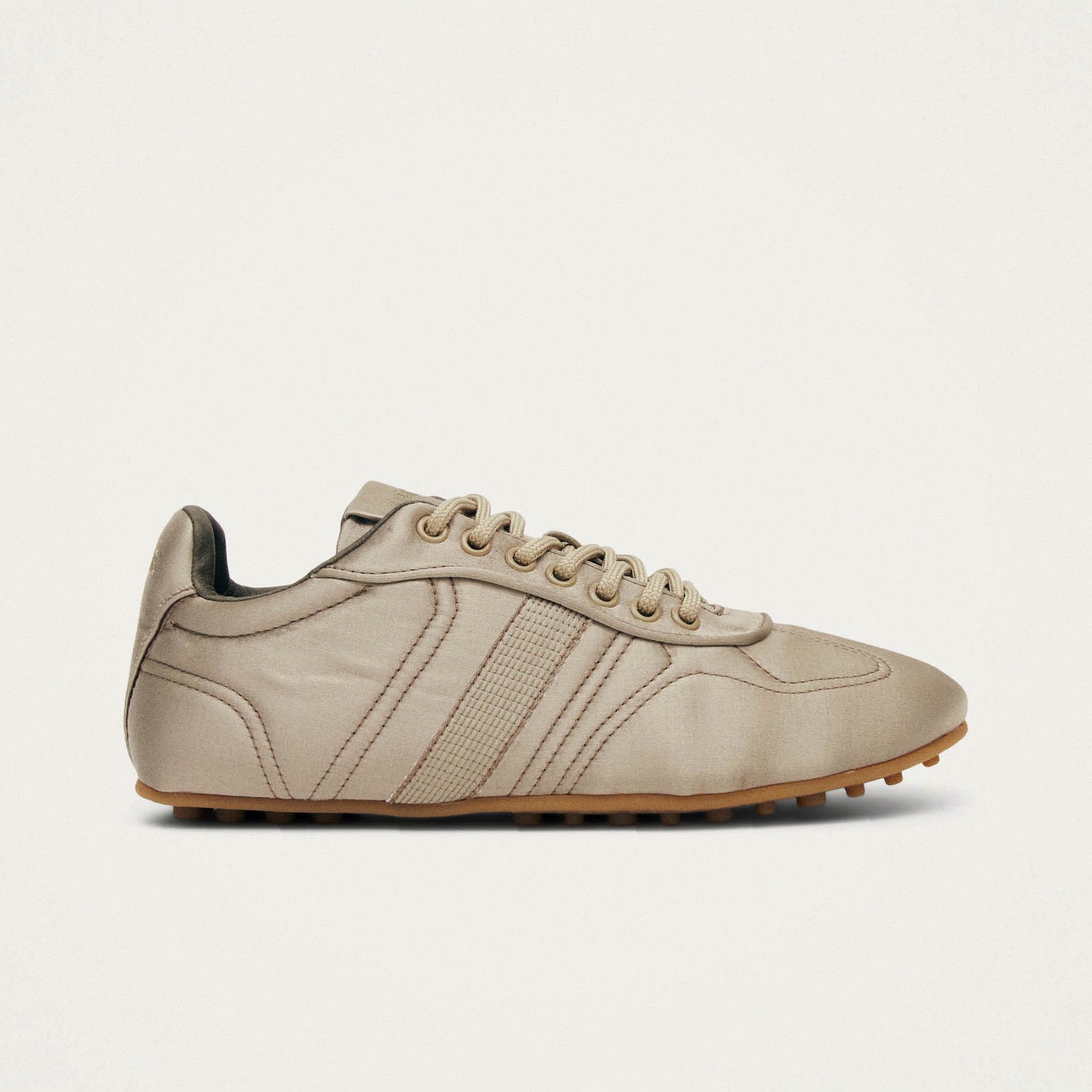 Rife Taupe Leather Sneakers Taupe