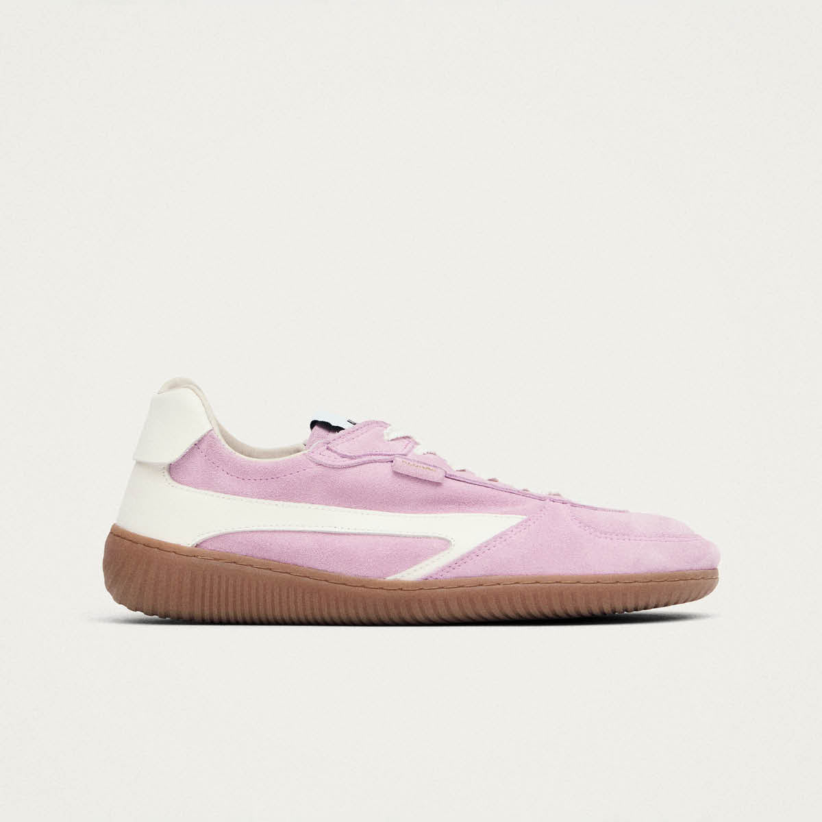 Tb.83 Barefoot baskets en cuir suédé rose