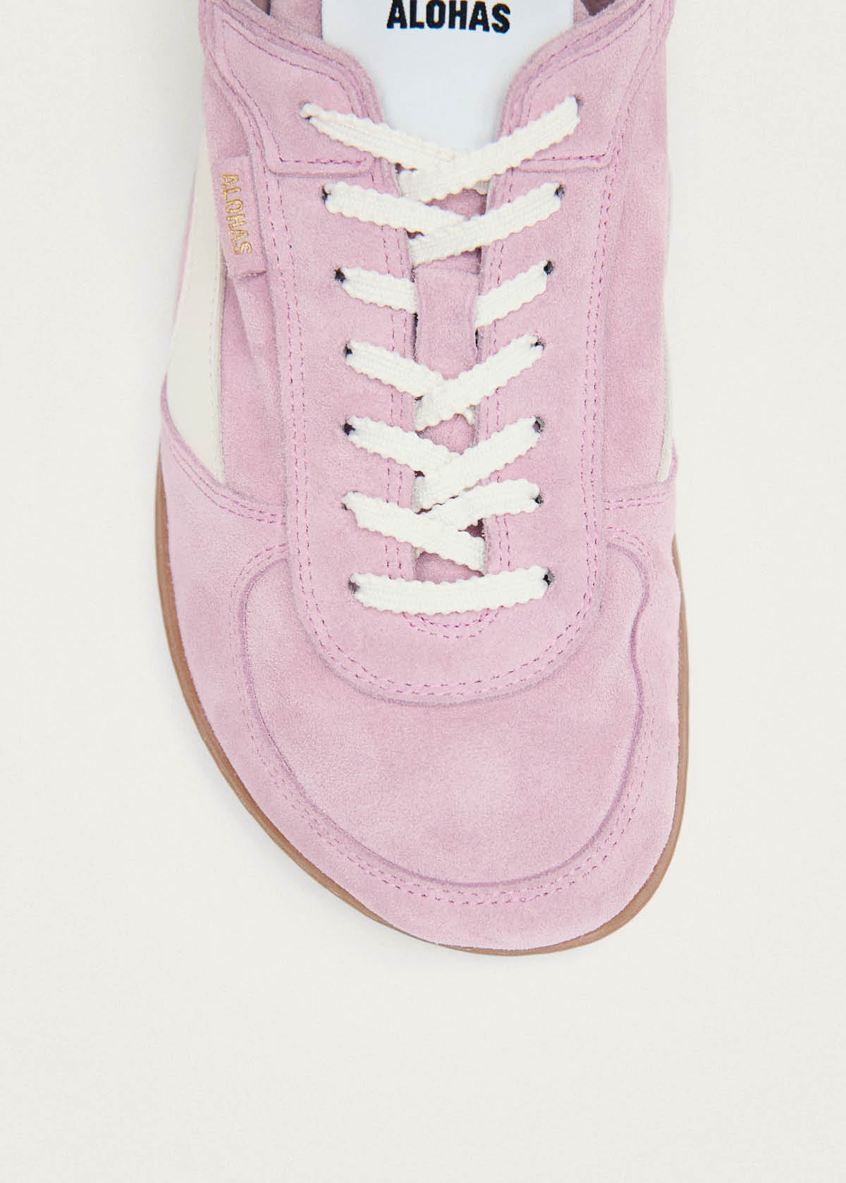 Tb.83 Barefoot baskets en cuir suédé rose