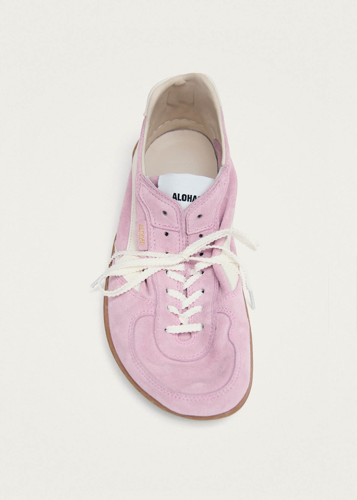 Tb.83 Barefoot baskets en cuir suédé rose