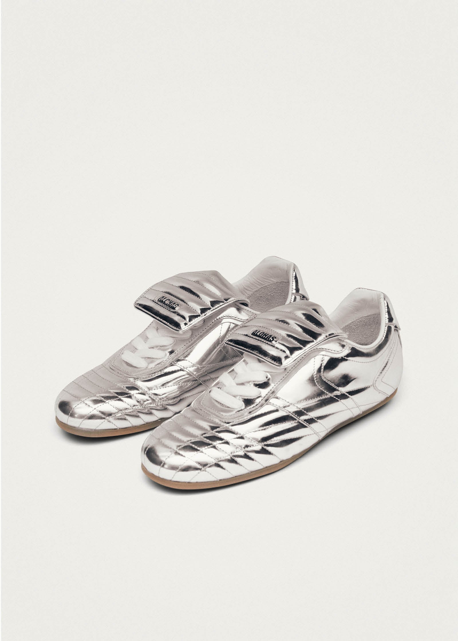 Silver Leather Sneakers ALOHAS - Main Image