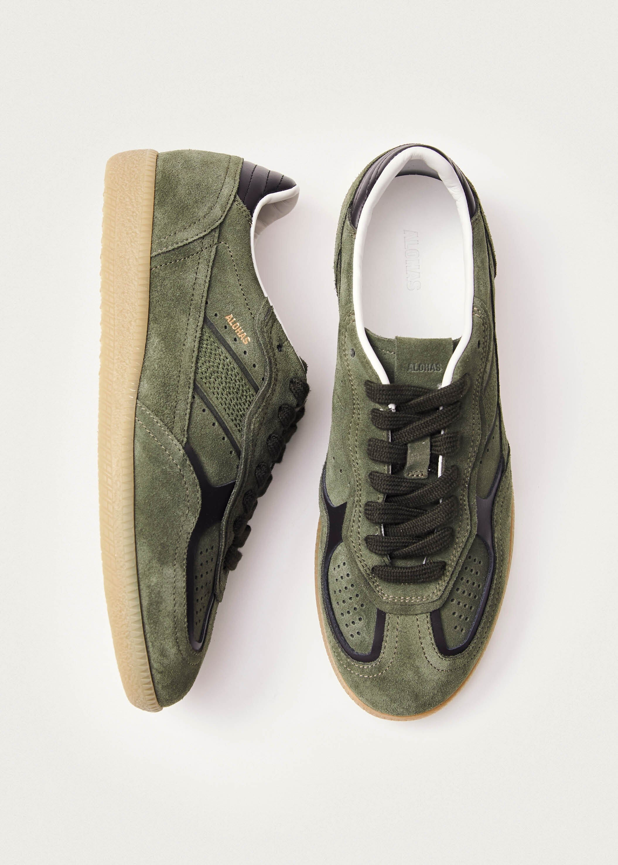 Tb.490 Rife Dusty Olive Leather Sneakers | ALOHAS