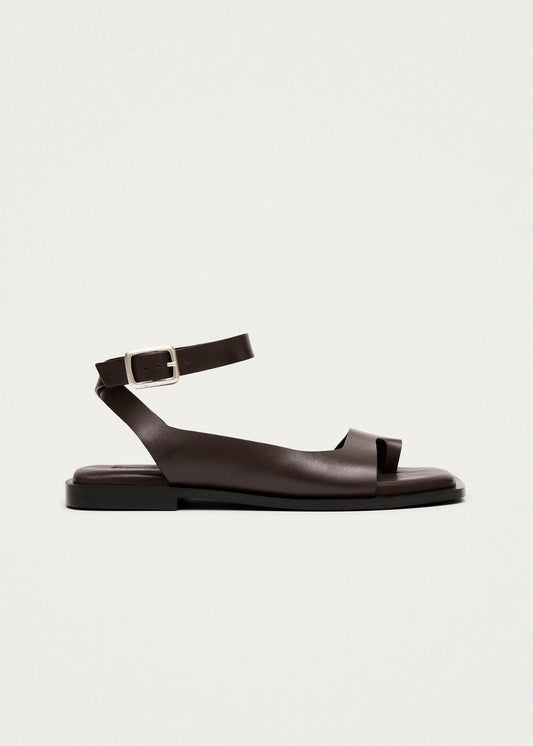 Tebas Brown Leather Sandals-image