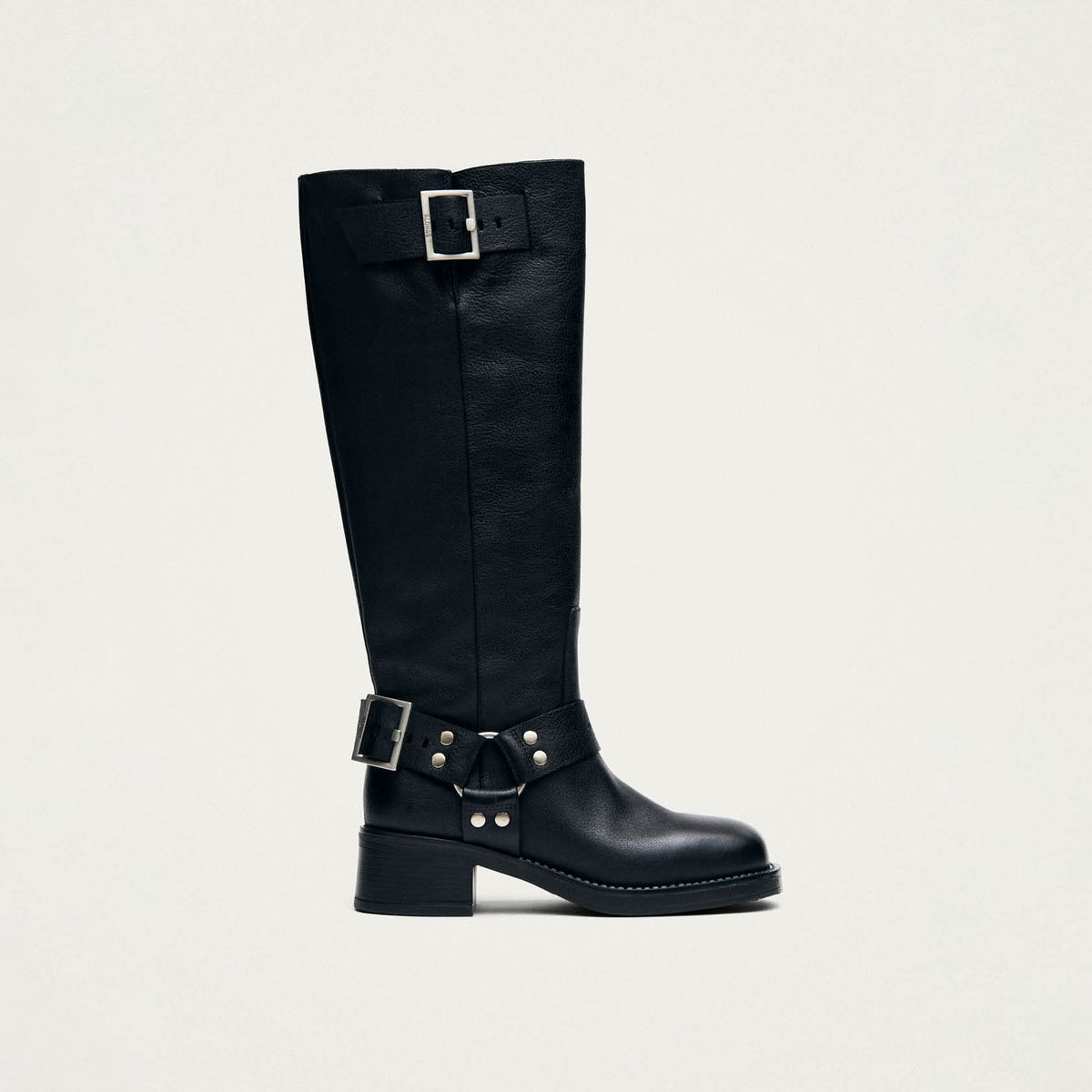 Tomi Black Leather Boots
