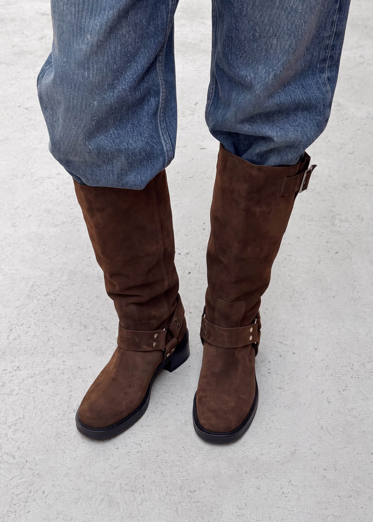 Tomi Botas de Cuero Marrón Ante
