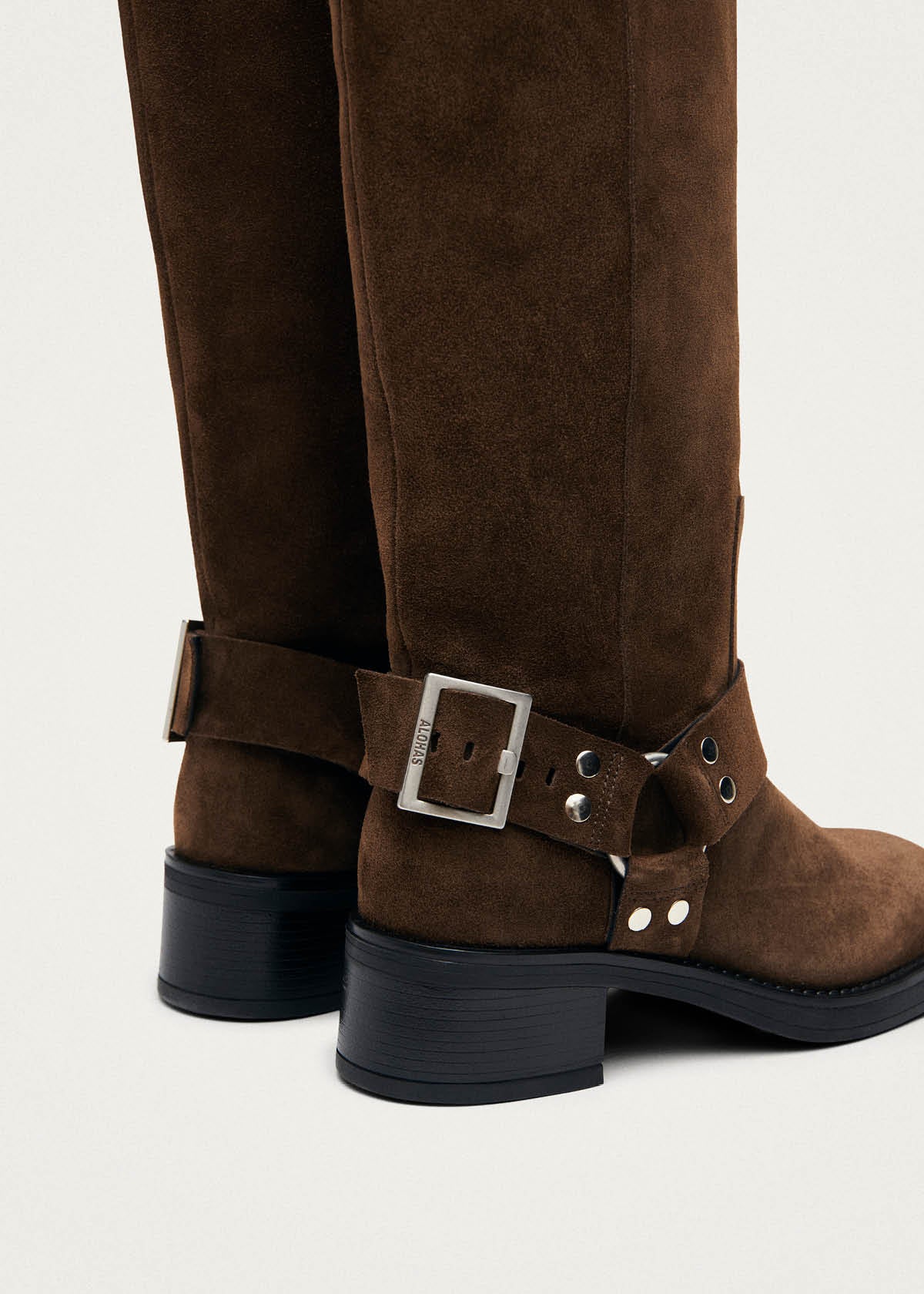 Tomi Botas de Cuero Marrón Ante