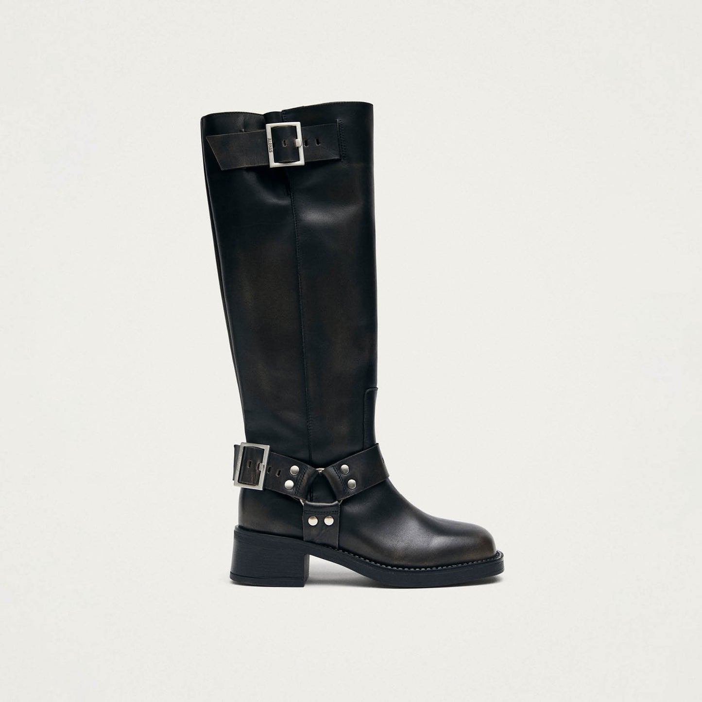 Tomi Bottes En Cuir Marron Effet Vintage
