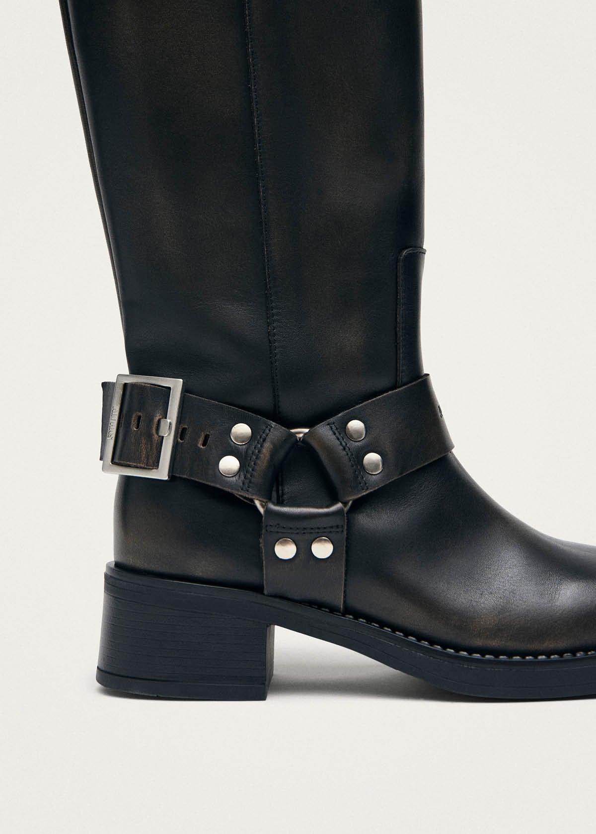 Tomi Bottes En Cuir Marron Effet Vintage