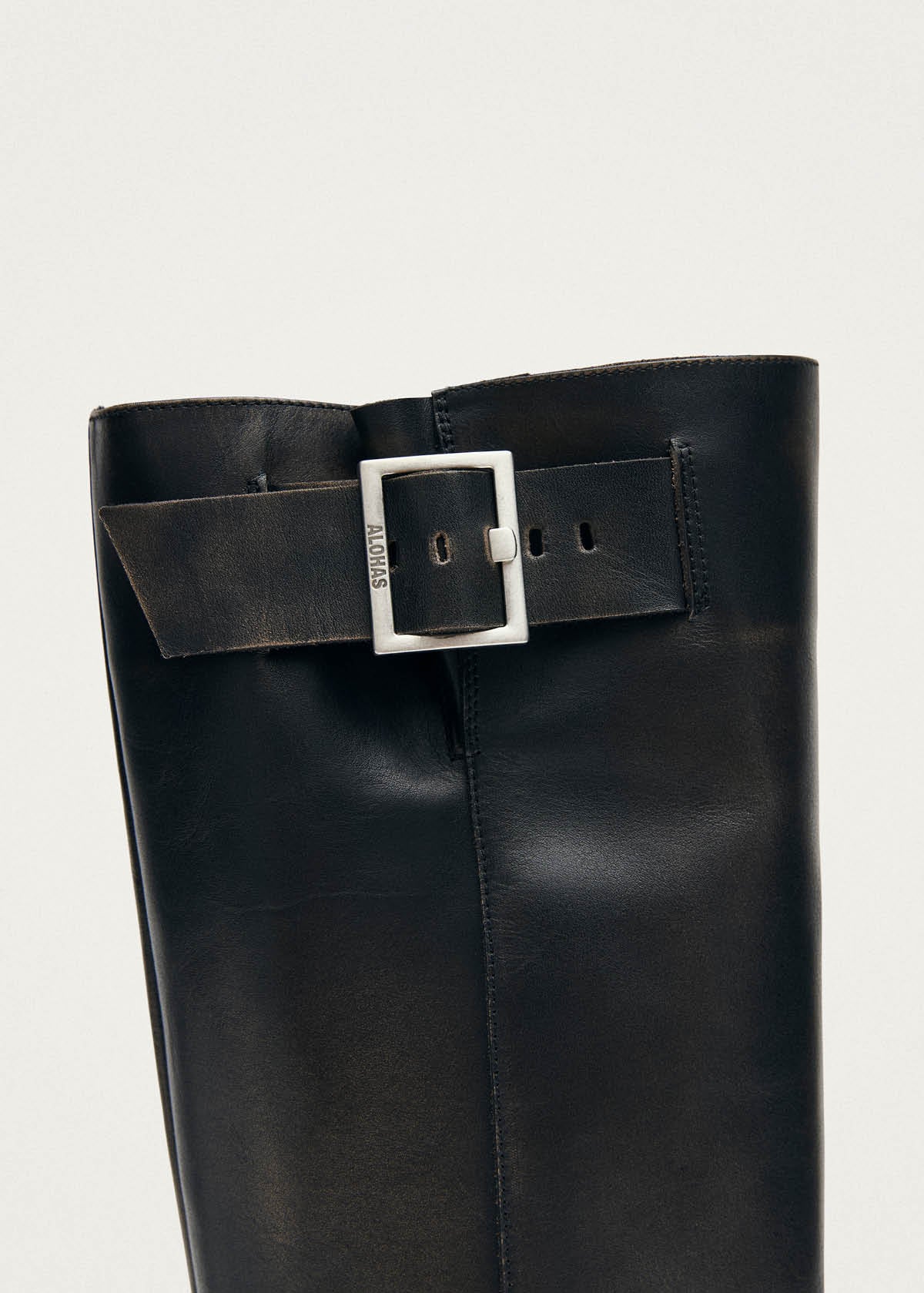 Tomi Bottes En Cuir Marron Effet Vintage