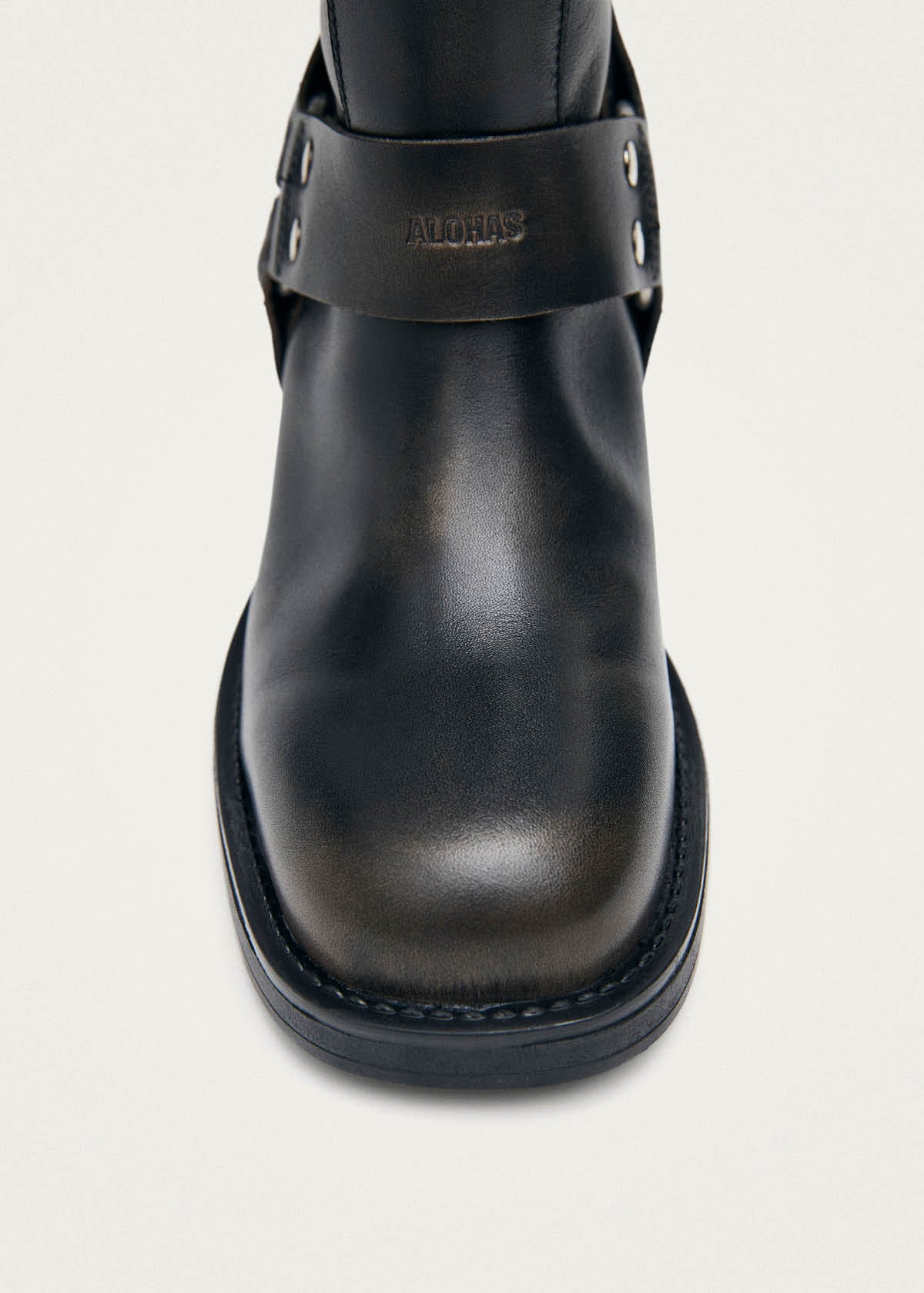 Tomi Bottes En Cuir Marron Effet Vintage