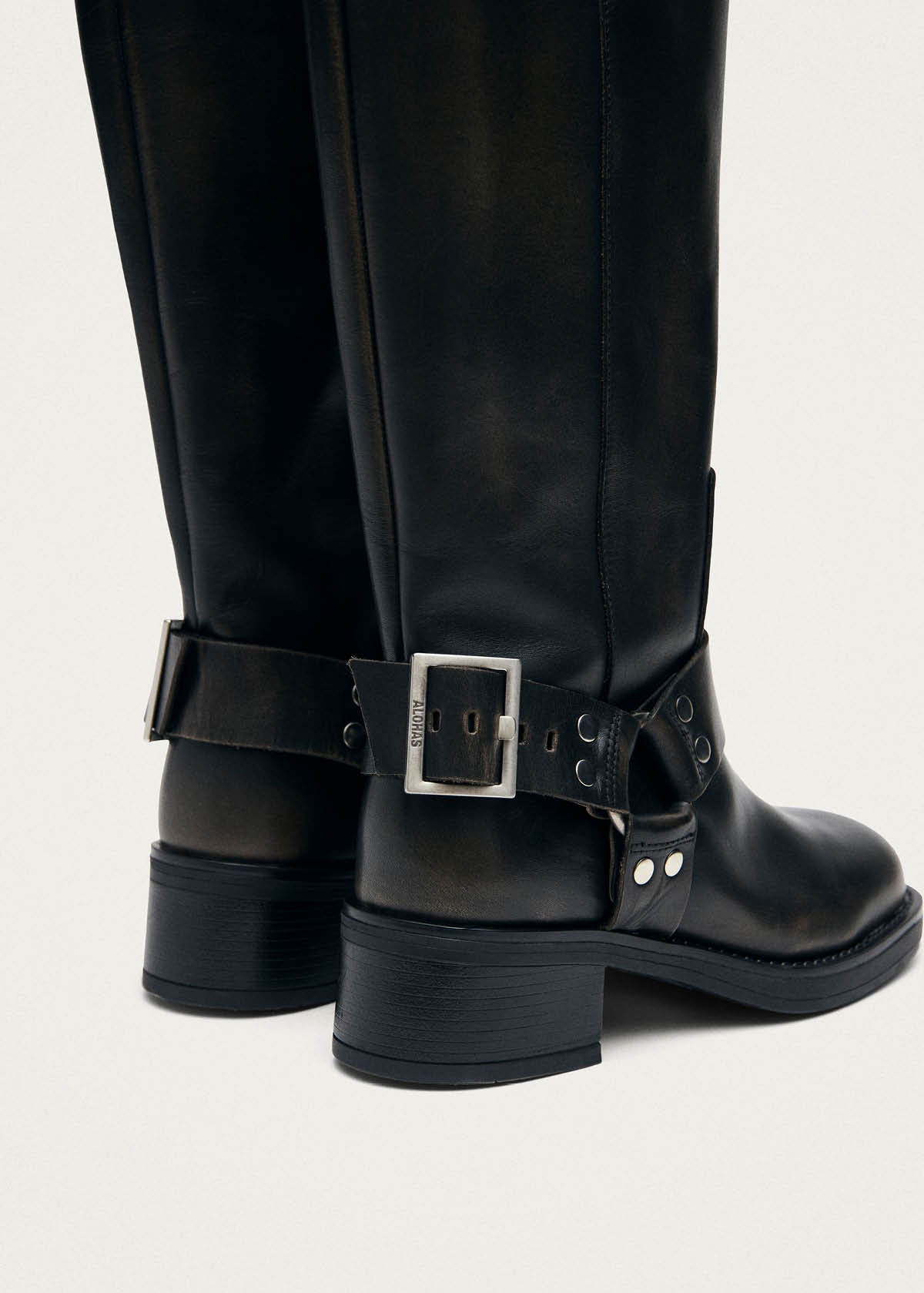 Tomi Bottes En Cuir Marron Effet Vintage