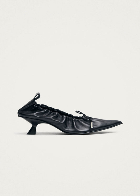 Tove Black Leather Ballet Flats-image