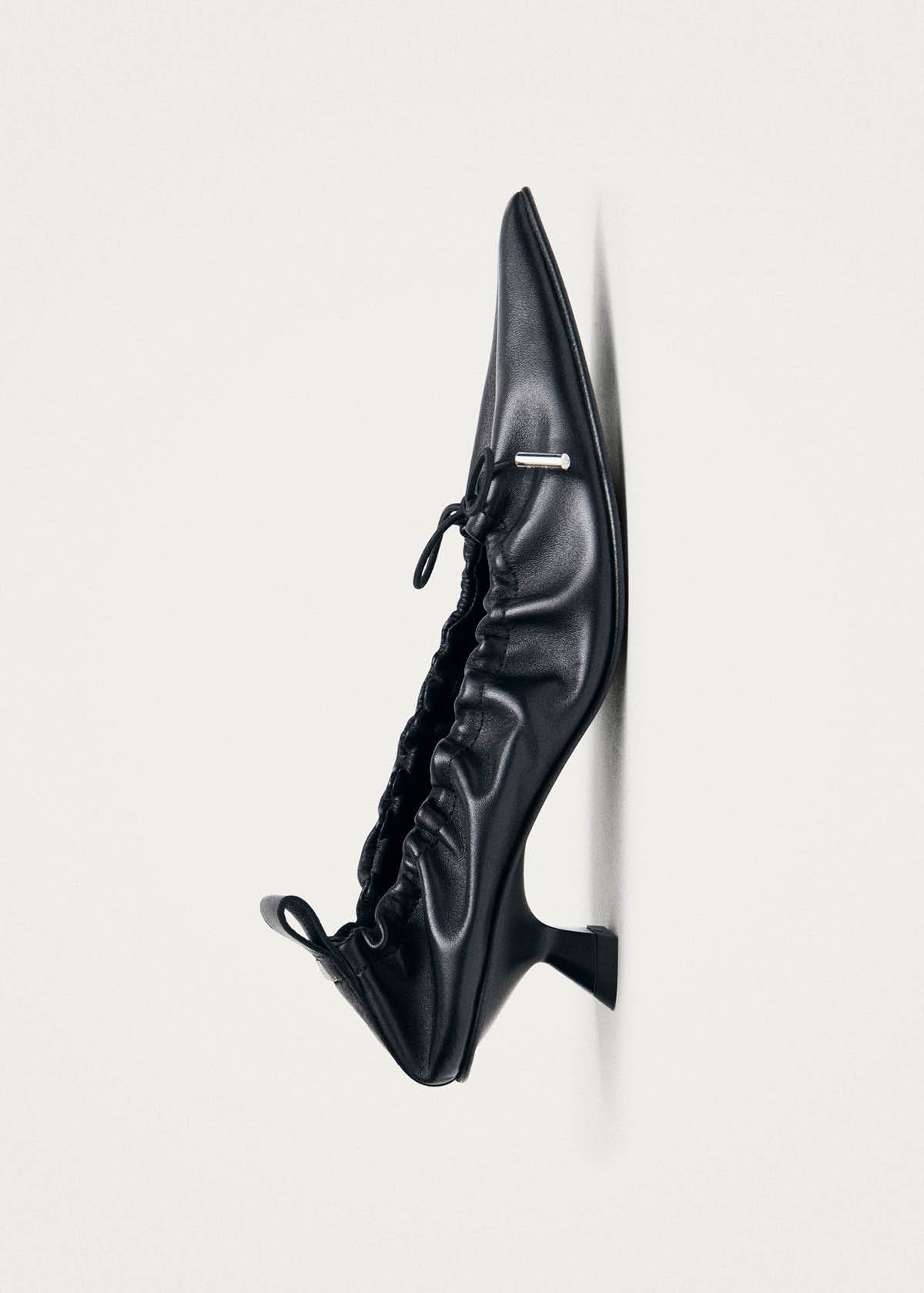 Tove Black Leather Ballet Flats