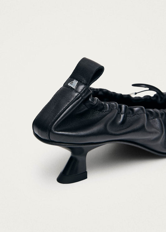 Tove Black Leather Ballet Flats-image