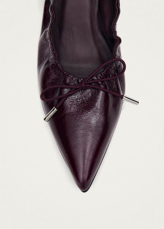 Tove Rift Burgundy Leather Ballet Flats-image