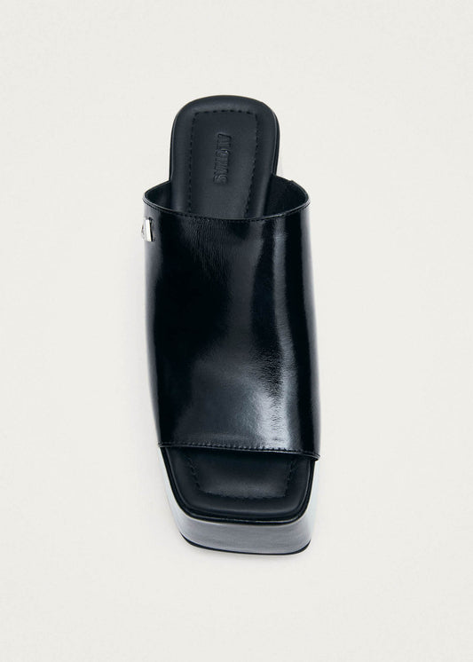 Vale Patent Schwarze Ledersandalen-image