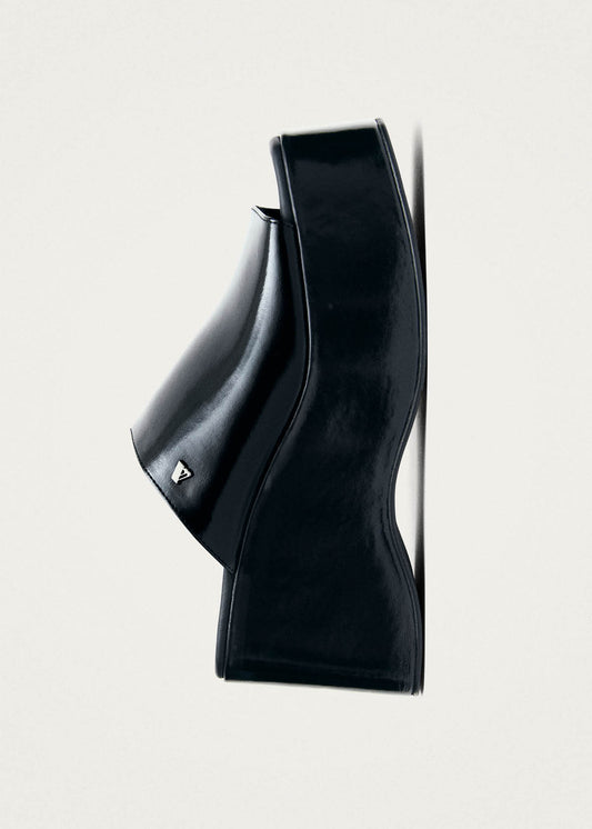 Vale Patent Schwarze Ledersandalen-image
