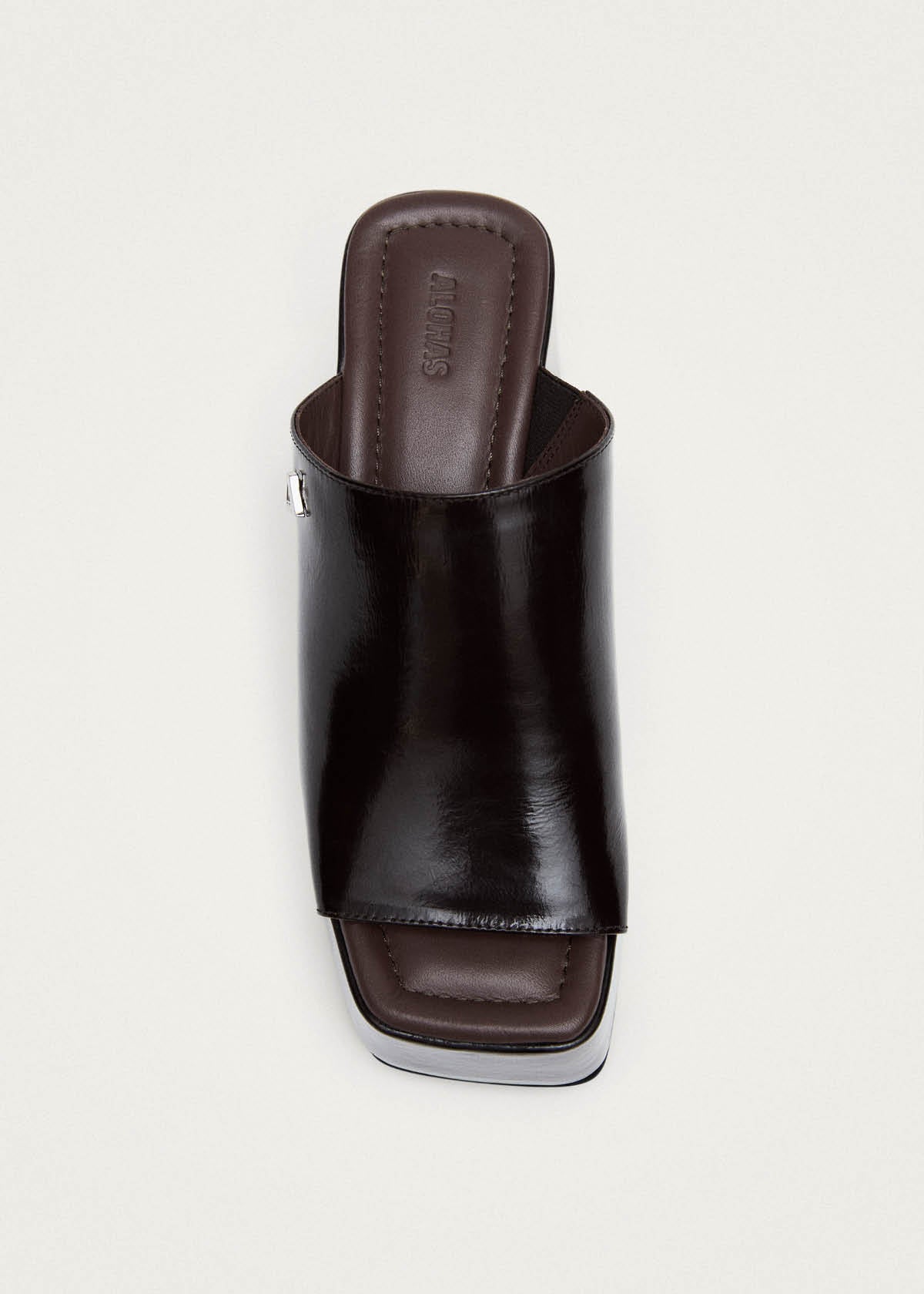 Vale Patent braune Ledersandalen