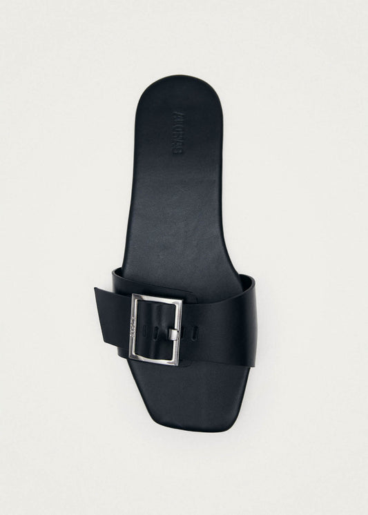 Vent Black Leather Sandals-image