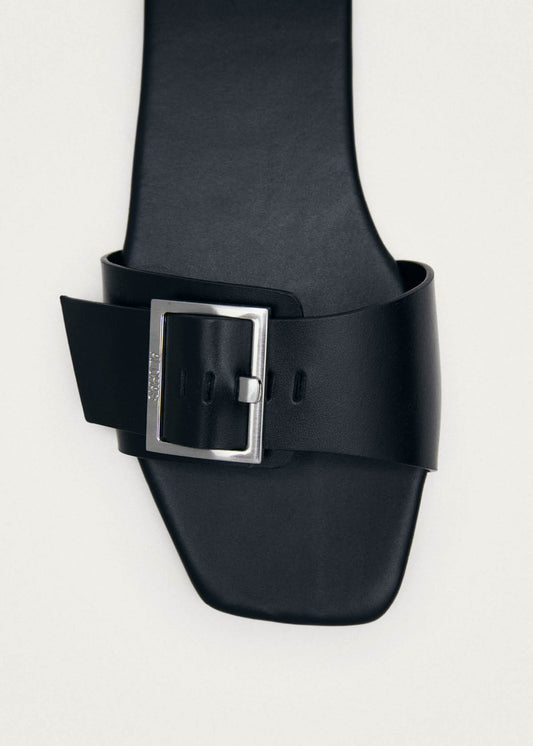 Vent Black Leather Sandals-image