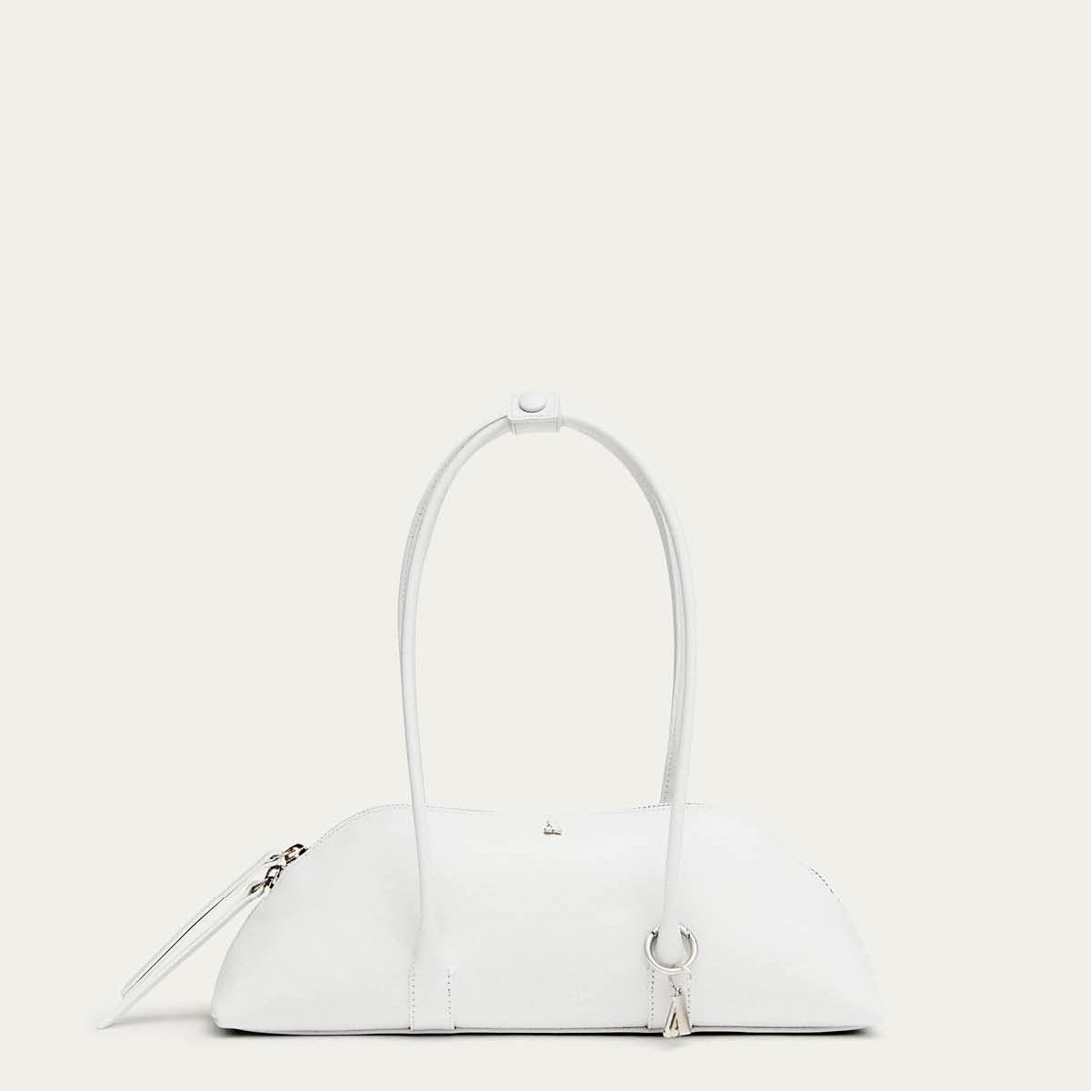 Vera Borsa in Pelle Bianca Ottica