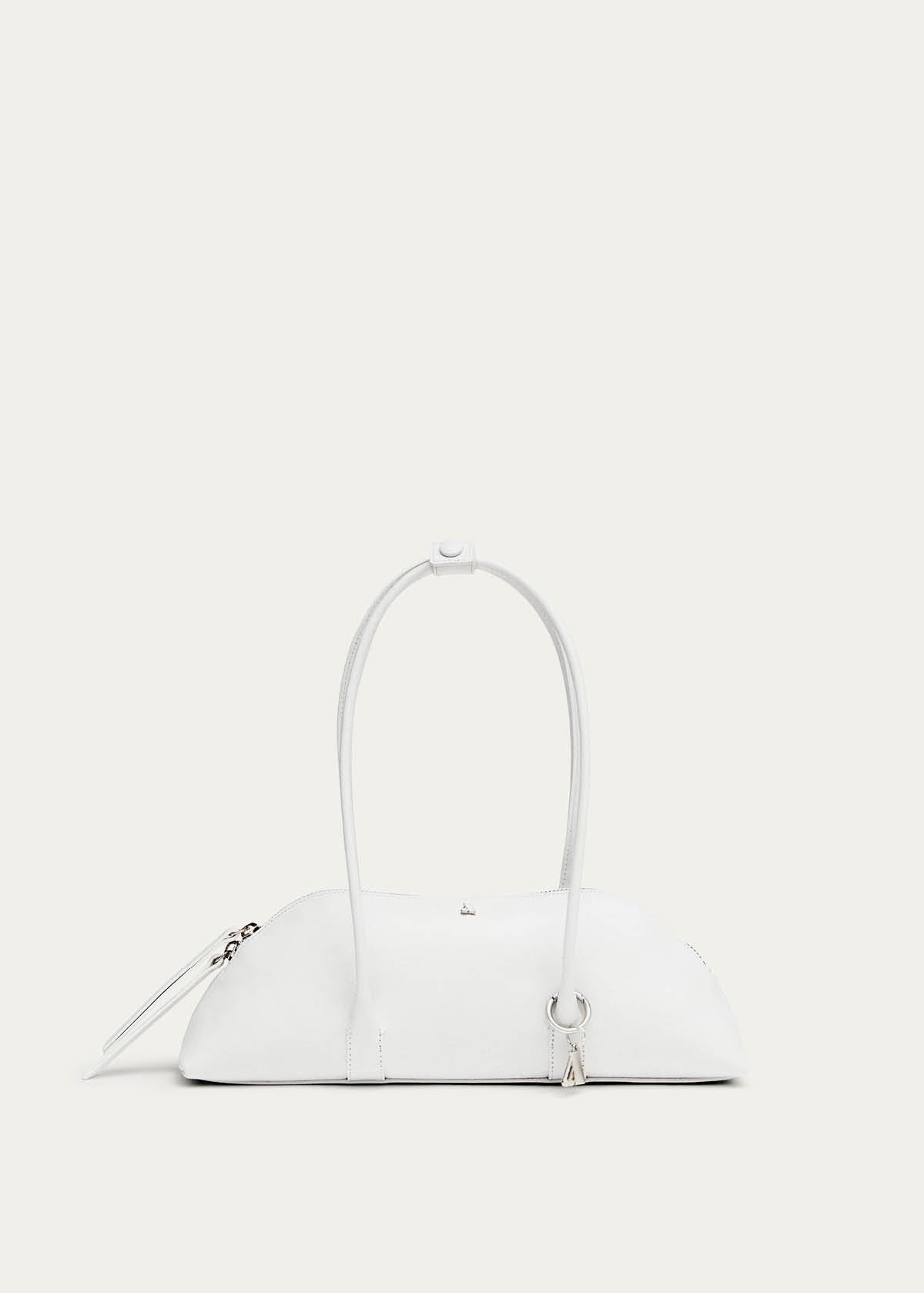 Vera Borsa in Pelle Bianca Ottica