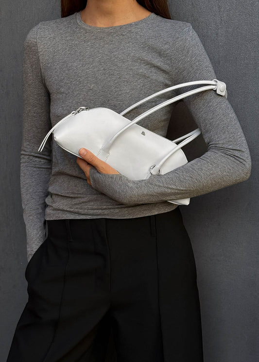 Vera Bolso de Cuero Blanco Óptico-image