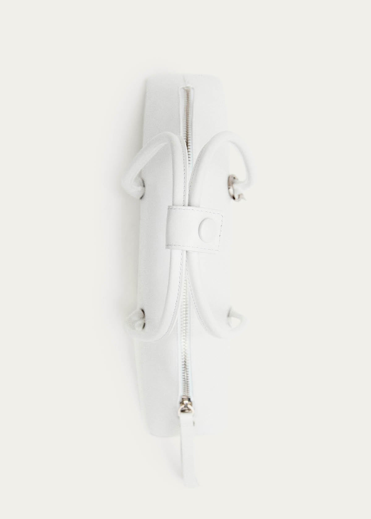 Vera Borsa in Pelle Bianca Ottica