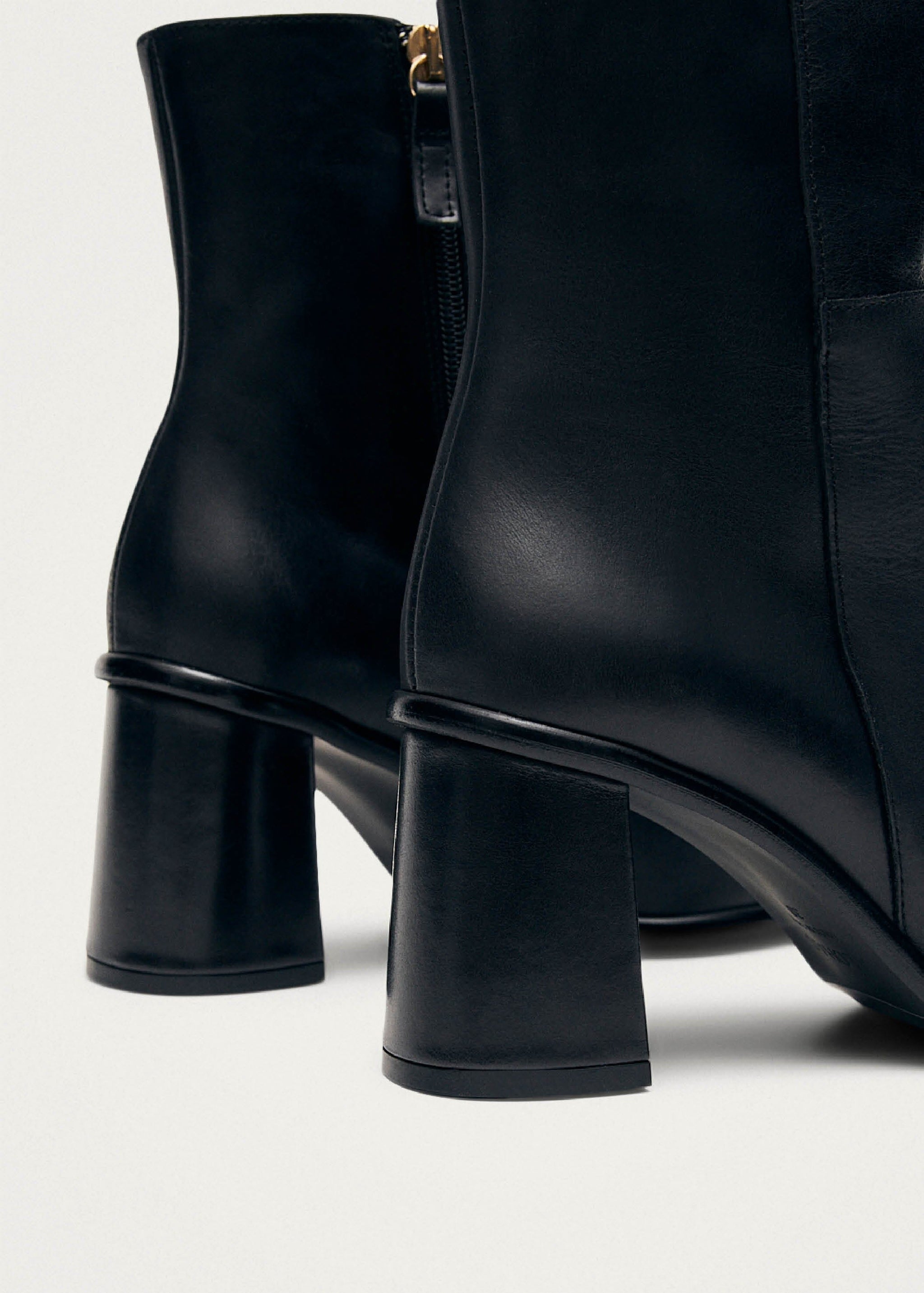 Black Ankle Leather Boots Wag