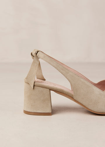 Charlotte Beige Suede Pumps ALOHAS