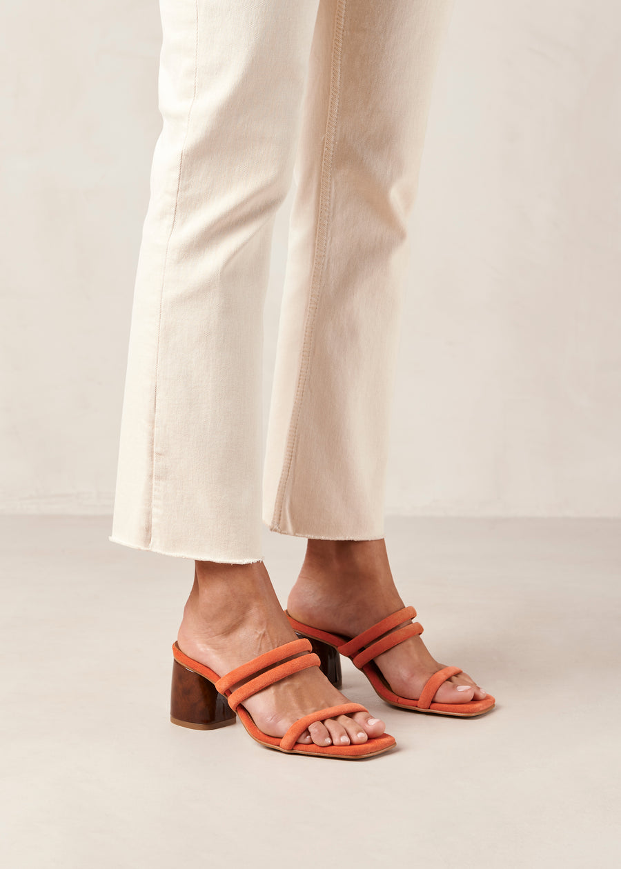 Indiana Pomelo Orange Leather Sandals