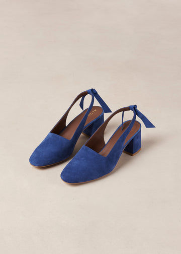 Charlotte Blue Suede Pumps ALOHAS