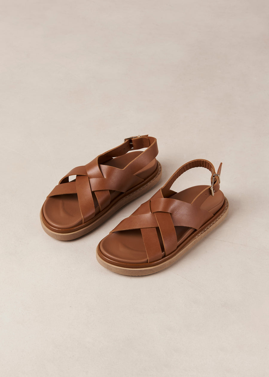 Trunca Tan Leather Sandals